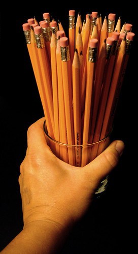 "I would send you a bouquet of newly sharpened pencils..."