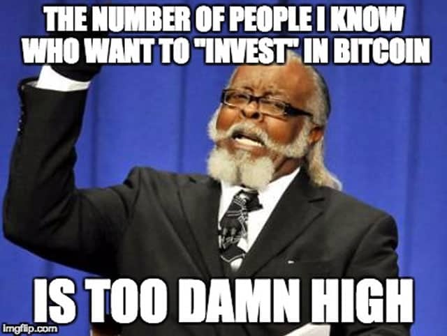 Bitcoin is NOT an investment