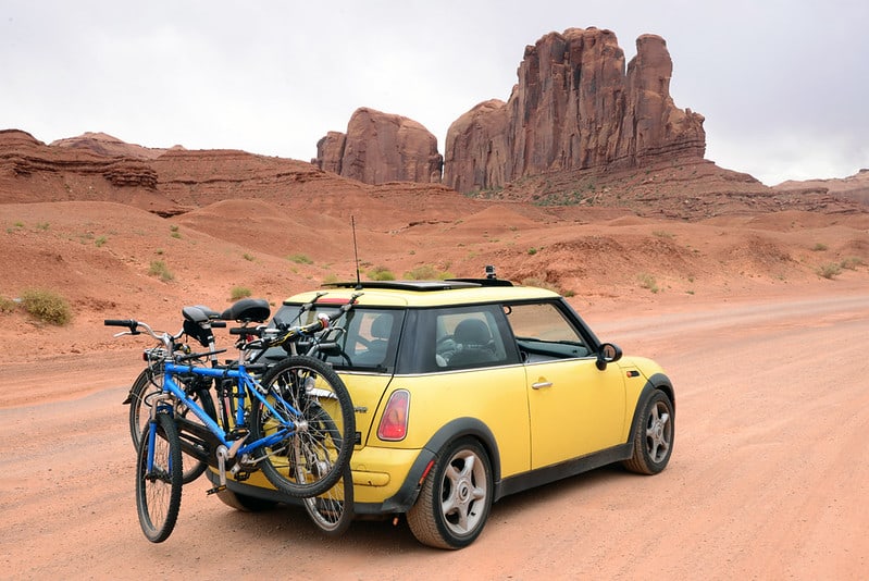 My Mini Cooper in Monument Valley