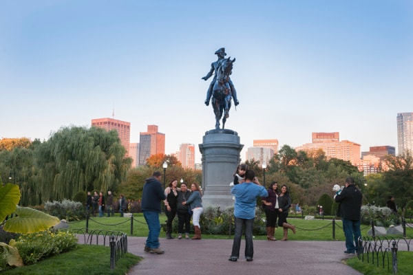 Statue of George Washington in Boston