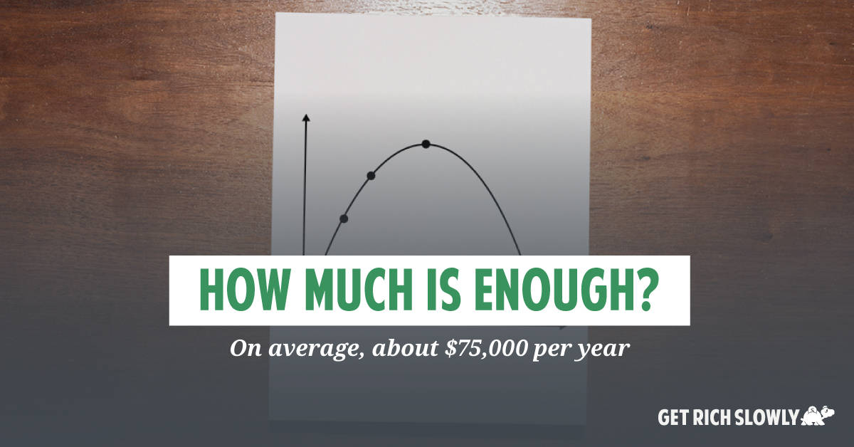 How much is enough? On average, about $75,000 per year