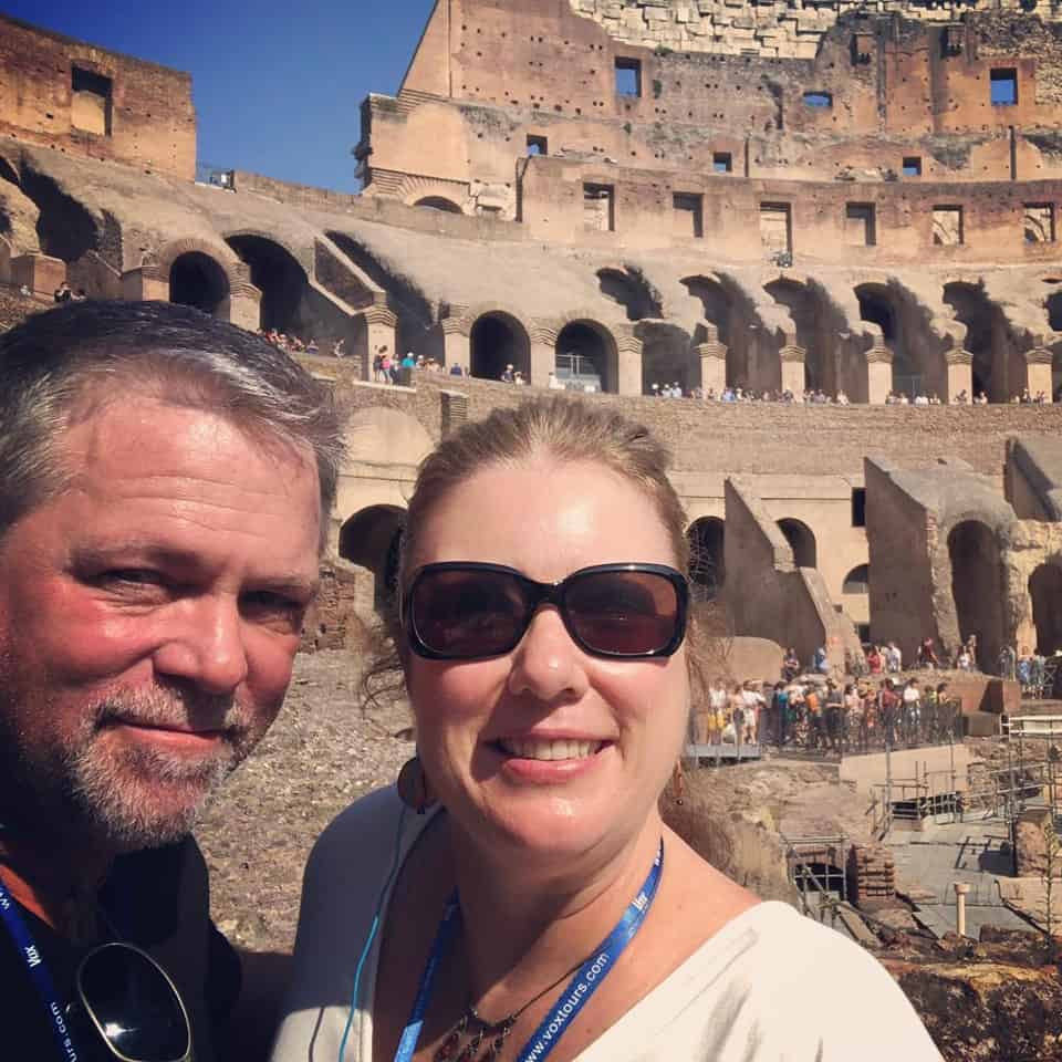 J.D. and Kim at the Colosseum