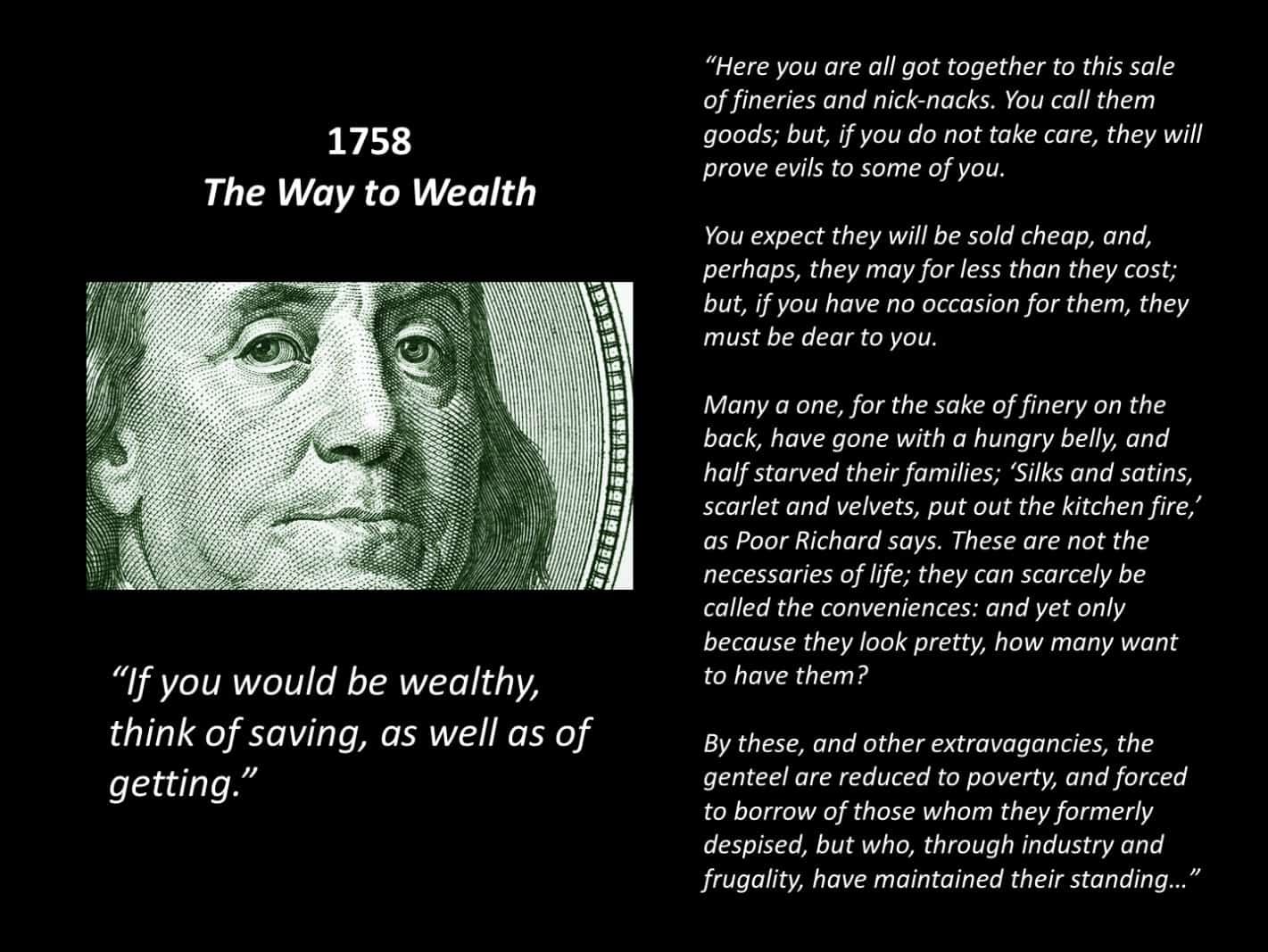 Le chemin de la richesse par Benjamin Franklin