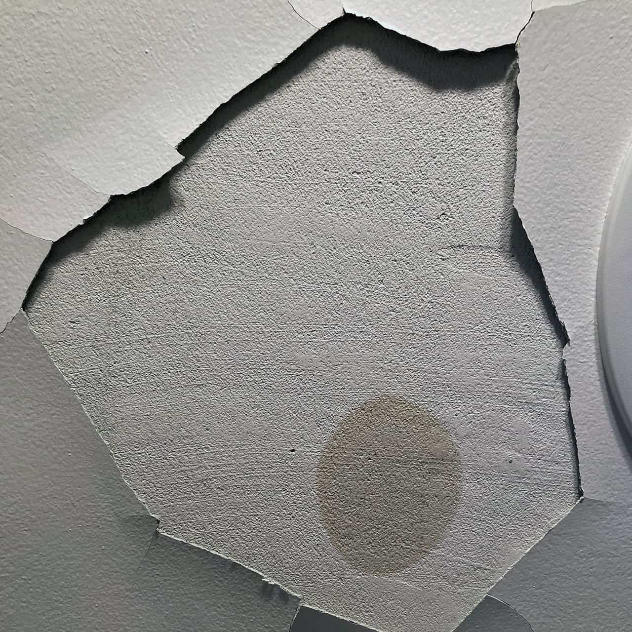 The leak in our bathroom ceiling