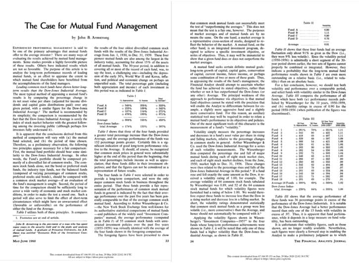 The case for mutual fund management