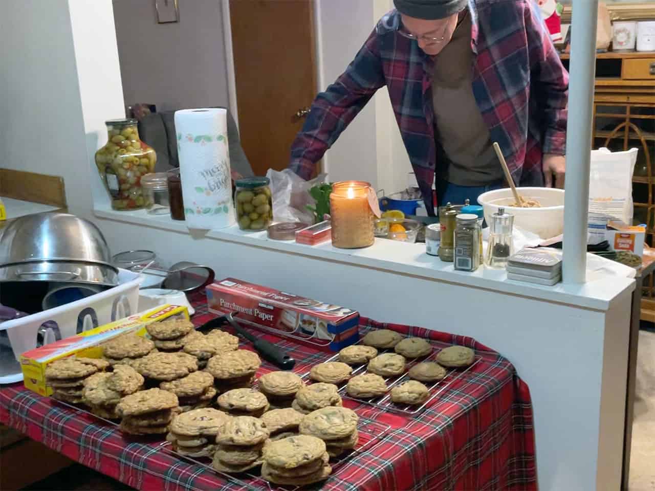 baking Christmas cookies with Nick